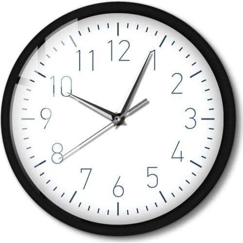Modern Metal Frame Nordic Wall Clock Minimalist Art Home Decor Timepieces LED Lighting Voice Control Wall Clock For Living Room