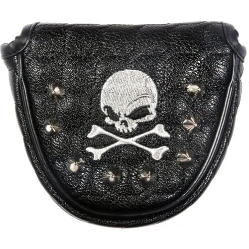Delicate Golf Putters Head Covers Headcover Skull Golf Club Head Cover Protector PU Leather Golf Club Bag Guard