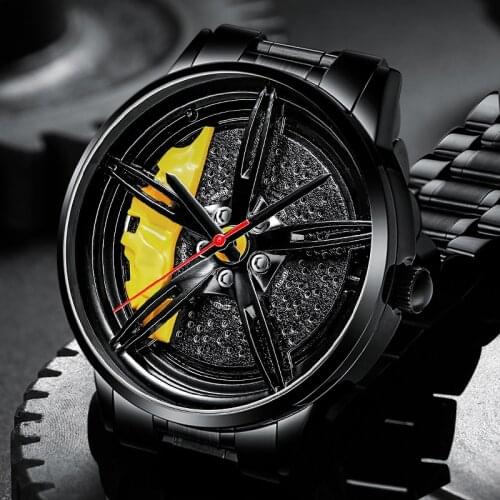 NIBOSI Relogio Masculino Wheel Rim Hub Watch Custom Design Sport Car Rim Watches Waterproof Creative 2020 Watch Men Wrist Watch