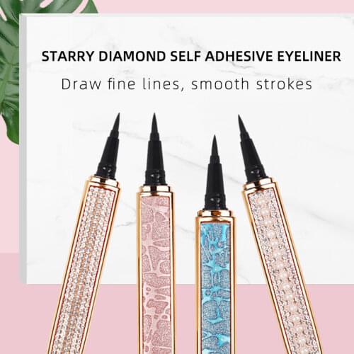 New 2 in1 Eyeliner waterproof and quick-drying liquid eyeliner natural and noble black eyeliner fashionable eye makeup TSLM1