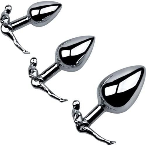 2021 New RYPJ-50 Smooth Touch Head Metal Anal Plug Sex Toys Stainless Steel Body Tail Butt Plug Anal Beards for Adult Game