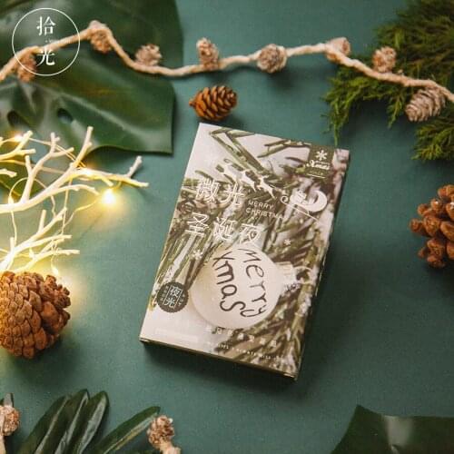 New 30Sheets/Set 2018 Merry Christmas Luminous Postcard /Greeting Card/wish Card
