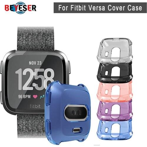 New TPU Silicone Cover Case Watch Casing Guard Protector For Fitbit Versa Smartwatch Band activity tracker fitness tracker cases