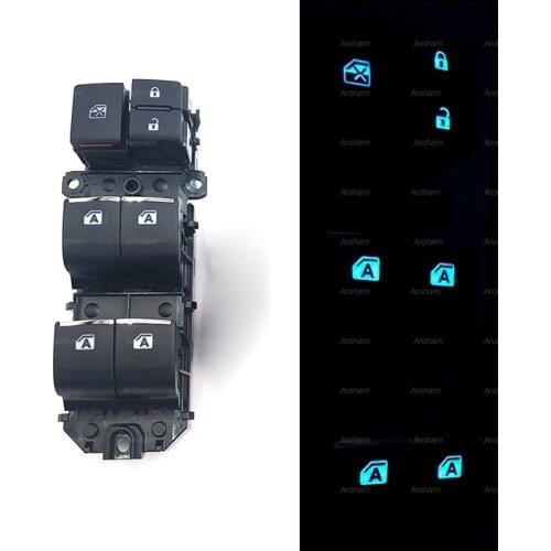 Backlight Left Driving Upgrade LED Lighted Power Window Switch For Toyota RAV4 Corolla LEVIN Wildlander 2018 2019 2020