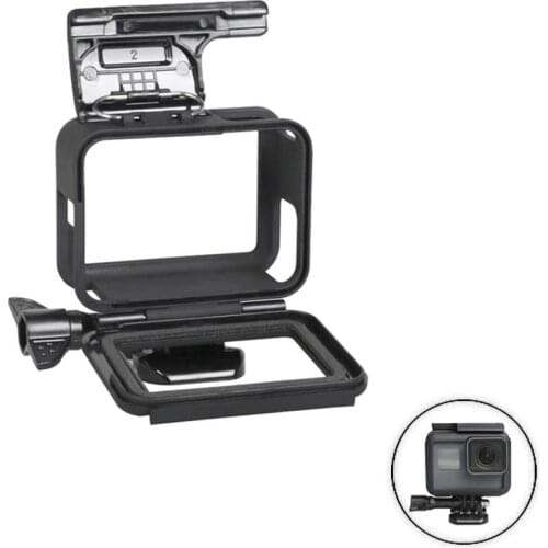 Plastic Frame Case for Gopro Hero 5/6/7 Black Action Camera Vertical Protection Sports Camera Portable Standard Cover Accessory