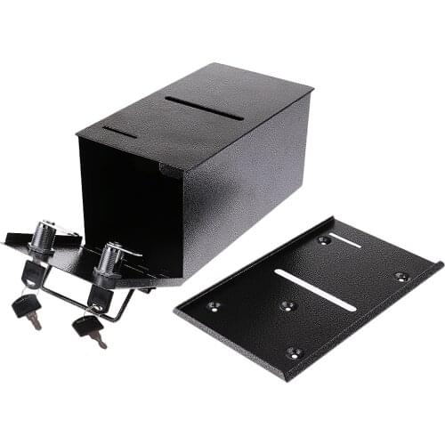 Poker Table Double Locking Home Style Toke Box Casino Dealer Chips Supply Money Storage Box