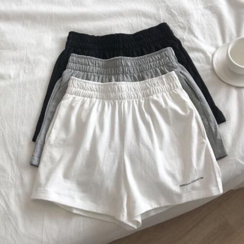 Korea Ulzzang plus size high waist slim loose shorts Letter printing Vintage women shorts casual fashion punk new hip-hop shorts