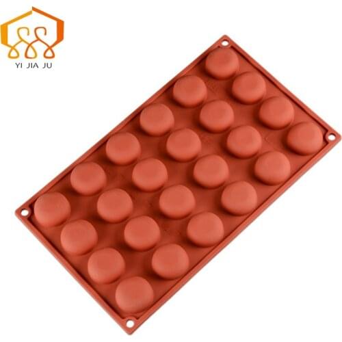 Silicone Chocolate Molds 24 Holes Round Bottom Non-stick Cake Mold Candy Cookie Baking Fondant Mold Cake Decoration Tools