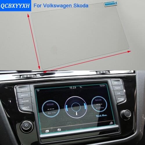Car Styling 5.8 6.5 7 8 Inch GPS Navigation Screen Steel Protective Film For VW Tiguan L Polo Golf Touran Touareg Skoda Octavia
