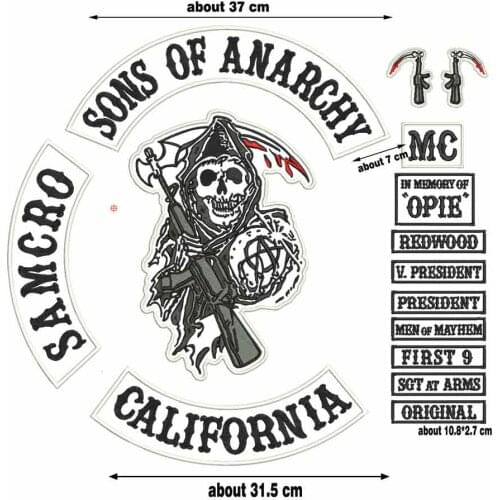 SON OF LIBERTY USA rocker Patch Embroidered Applique Sewing Label punk biker Patches Clothes Stickers Apparel Accessories Badge