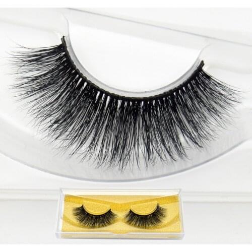 Visofree False Eyelashes 3D Mink Lashes Hand Made Full Strip Lashes Crisscross Thick Mink Eyelashes Gold Box Fake Eyelashes R08