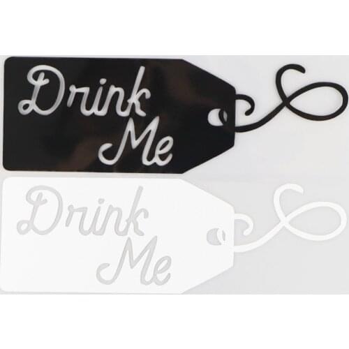 17.3CM*5.8CM Drink Me Interesting JDM Vinyl Decal Car Sticker Personality