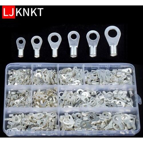 450/360pcs Cold press bare terminals plug Round Cable Wire Electrical Connector Copper nose Ring O-Type combination set Kit
