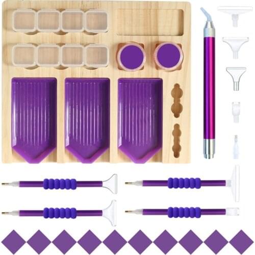 5D Diamond Painting Tools Tray Organizer Art Accessories for Adults Multi-Boat Holder Bead Storage Containers E56C