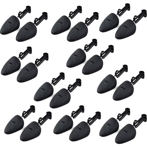 ABDB-10 Pair Durable Form Plastic Shoe Tree Practical Boot Shoe Stretcher Black