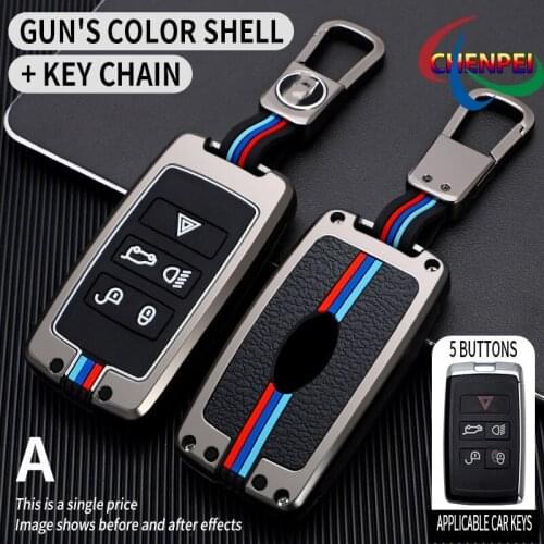 Zinc Alloy Car Key Case Cover Key Bag Shell Protector For Land Rover Range Rover Discovery Sport 2018-2019 Interior Accessories