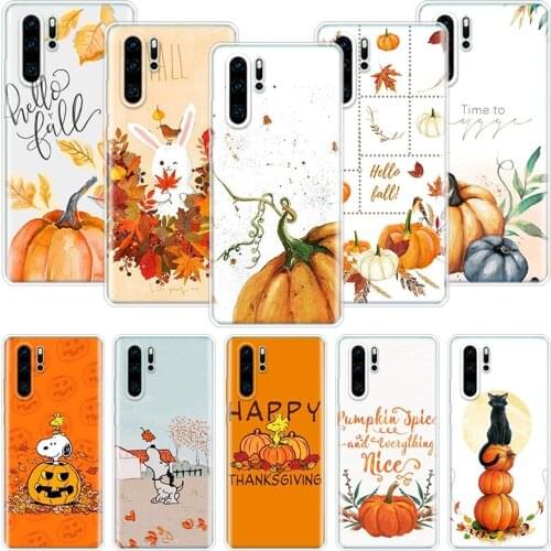 Pumpkin Happy Fall Autumn Phone Case For Huawei Honor 10 9 20 9X 8A 8X 8S 7A 7X Lite Pro 10i 20i Y5 Y6 Y7 Y9 2019 Cover Coque