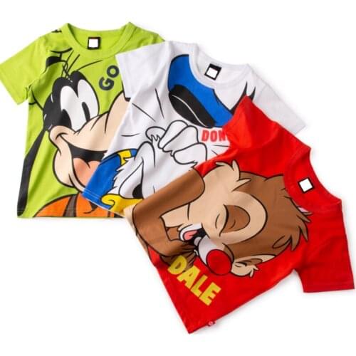Childrens Cartoon T-Shirt 1-8 Years Old Baby Cotton Short Sleeve Shirt Mens and Womens Half Sleeve Top Thin Outdoor Sports