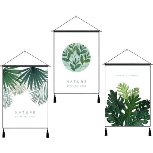 European Decorative Background Wall Hanging Plant Background Electric Meter Box Shelter Cloth Cotton Linen Painting Tapestry