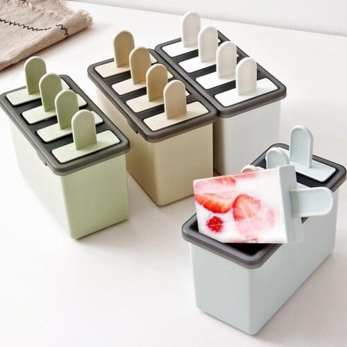 DIY Square Ice Cream Mold Popsicle Mold Non-toxic Easy To Clean Ice Cream Homemade Mold Home Dropshipping