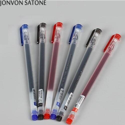 Jonvon Satone 12 Pcs Diamond Neutral Pen Gel Caneta 0.38mm Business Office Pen Student Stationery School Supplies Wholesale Gift