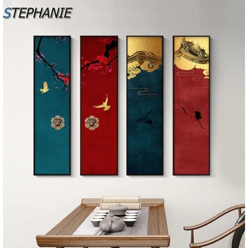 Japanese Wall Art Chinese Landscape Poster Print Abstract Canvas Painting Picture Aesthetic Home Decoration Wall Posters