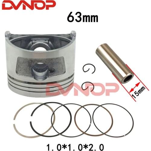 Motorcycle 63 mm Piston 15 mm Pin Ring 1.0*1.0*2.0 mm Set Kit Assembly For LONCIN CB200 CB 200 Off Road Dirt Bike Engine Spart