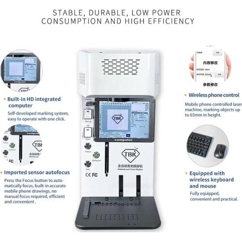 New Version TBK-958B Wireless Phone Control Laser Separate Machine Glass for Iphone 7-11pro Back Cover Box Computer Tool Kit