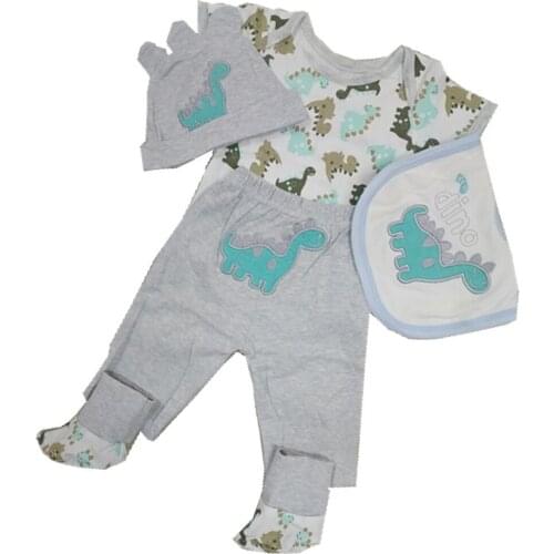 Newborn Baby Dolls Clothes For 22-23" Reborn Doll Dinosaur Printed Rompers