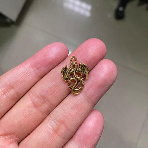 24pcs Dragon Connector Charms， For Men Jewelry DIY Necklace Bracelet Key Chain Aesthetic Accessories Jewelry Making Supplies