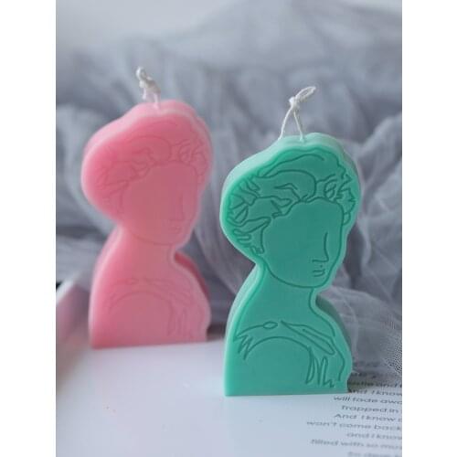 Simple strokes Shape silicone Candle mold for Candle Making DIY Handmade Candle Mold Christmas New Year Home Candle Decoration