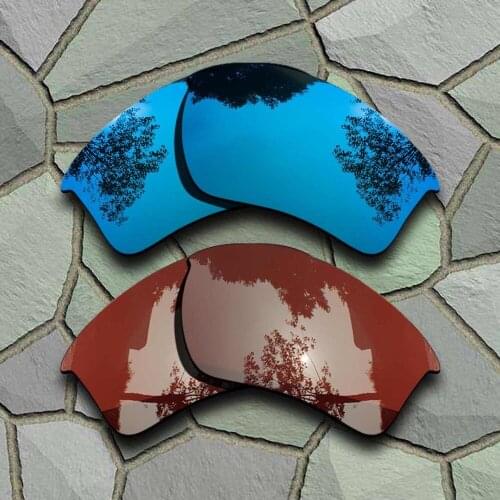 Sky Blue&Bronze Brown Sunglasses Polarized Replacement Lenses for Oakley Half Jacket 2.0 XL