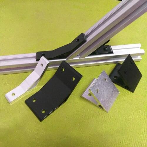 45 135 Degree Corner Brackets Silvery Black 2020 3030 Joint Bracket