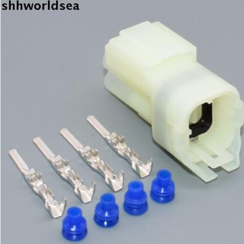 Worldgolden 10/50/100sets 2.2mm 4 pin Auto male Electrical EGOS plug,Auto oxygen sensor plug connector for Suzuki etc