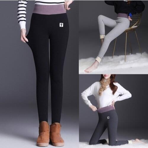 2020 Fashion Casual Women Printed Span Ladies High Waist Keep Warm Long Pants Over-Size Winter Thick And Warm Fashion Leggings F