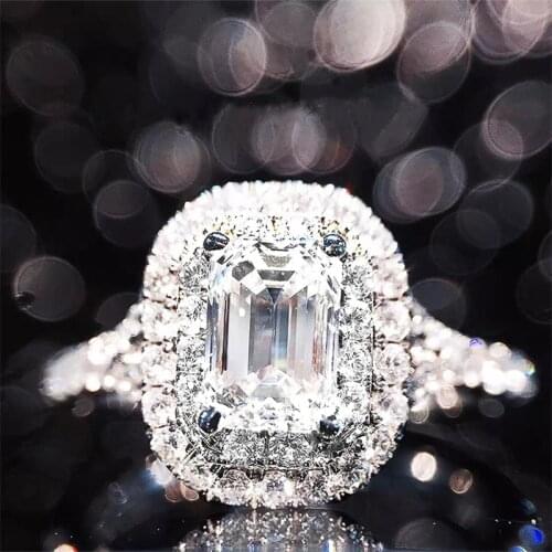 CAOSHI Elegant Celebrity Lady Luxury Party Ring Resplendent with Jewels Brilliant Zirconia Jewelry Anniversary Accessories Gift