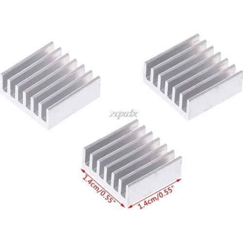 24 Pcs/lot Silver Aluminum Radiator Heatsink Heat Sink Cooling Kit 14x14x6mm JUL09 Drop ship