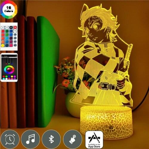 3d Lamp Demon Slayer Light LED Night Light Kamado Tanjirou Kamado Nezuko Table Lamp Anime Kimetsu No Yaiba for Home Decor Indoor