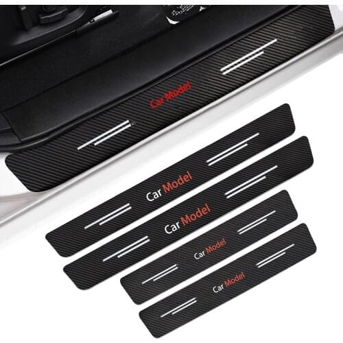 4 Pcs For Citroen Aircross C5 C4 C4L C6 Elysee C3-XR Car Door Threshold Decorative Stickers Pedal Protect Styling Accessories