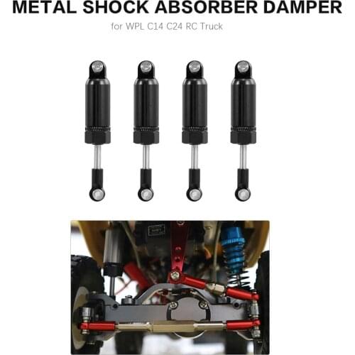 4pcs Metal Shock Absorber Damper for WPL C14 C24 RC Truck RC Crawler Off-road Semi-truck RC Car Spare Parts