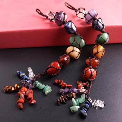 7 Chakra Natural Stone Hand Reiki Healing Pendulums Natural Stones Pendant Amulet Crystal Meditation Pendulum For Men