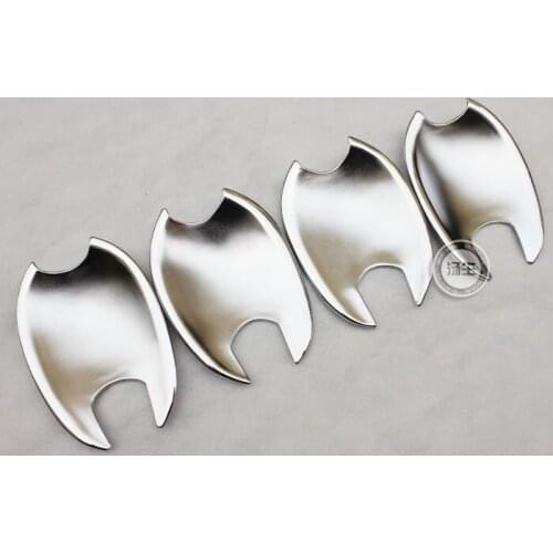 Free Shipping ABS Chrome Door Handle Bowl Bowl Cover Protector Cover Cover For 2011 Mazda 2. Car Style Car accessories