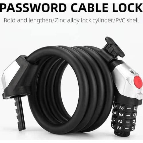 Newer Bike Lock Safety Anti-theft Chain Code Cable Lock Outdoor Cycling Cycle MTB Road Accessories Bicycle Lock