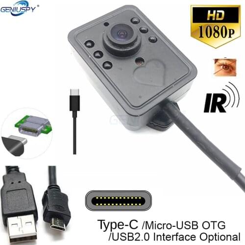 CCTV IR Camera Policeman Security 2MP 1080P Color Video Body Wear Type C/OTG/USB2.0 Connector USB Camera Audio For Android
