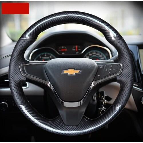 DIY hand-stitched steering wheel cover fit for Chevrolet Cruze Monza Sail Chevrolet Cavalier Lova Malibu xl Trax