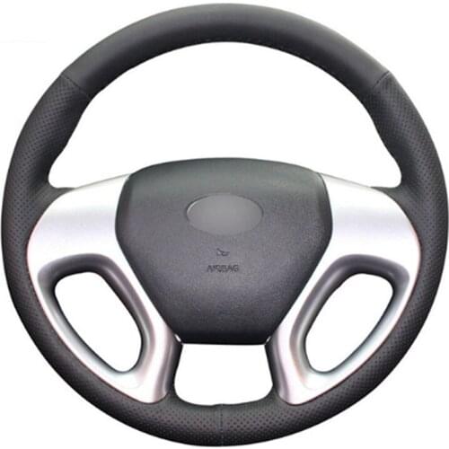 DIY Sewing-on PU Leather Steering Wheel Cover Exact Fit For Hyundai ix35 Tucson 2011-2015