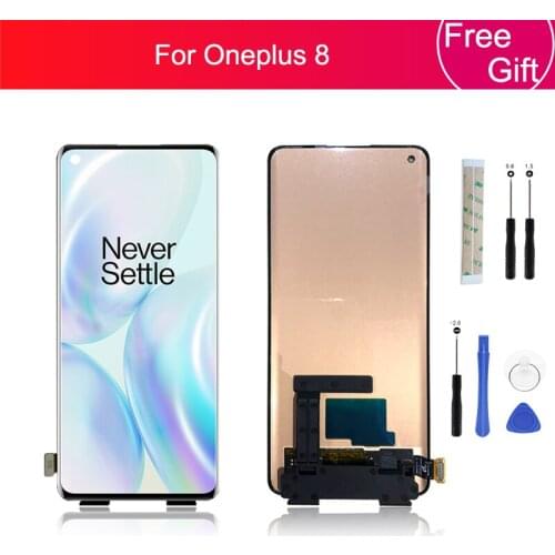 For Oneplus 8 LCD Display Touch Screen Digitizer Assembly Replacement Part For One plus 8 LCD 1+8 Display Screen 6.55