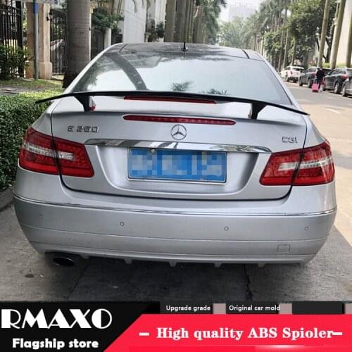 For W212 Coupe Spoiler 2006-2018 Mercedes-Benz E-CLASS Coupe TF Spoiler ABS Material Car Rear Wing Primer Color Rear Spoiler