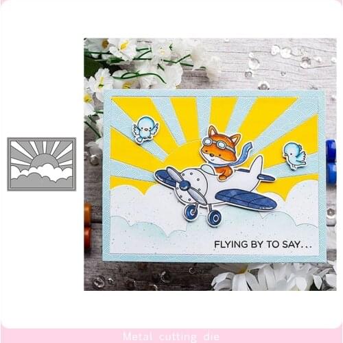 Sunshine Scene Frame Metal Cutting Dies for DIY Scrapbooking Photo Album Decorative Embossing Paper Card Crafts Die Cut