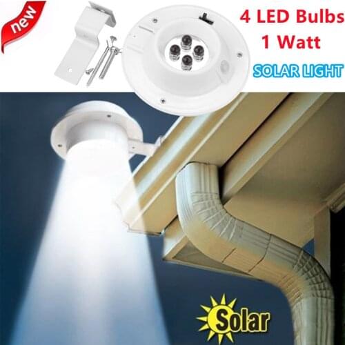 1pcs/set LED Solar Powered Gutter Light Waterproof Garden Pathway Deck Lights LED Lamp For Home Yard Driveway Lawn Road